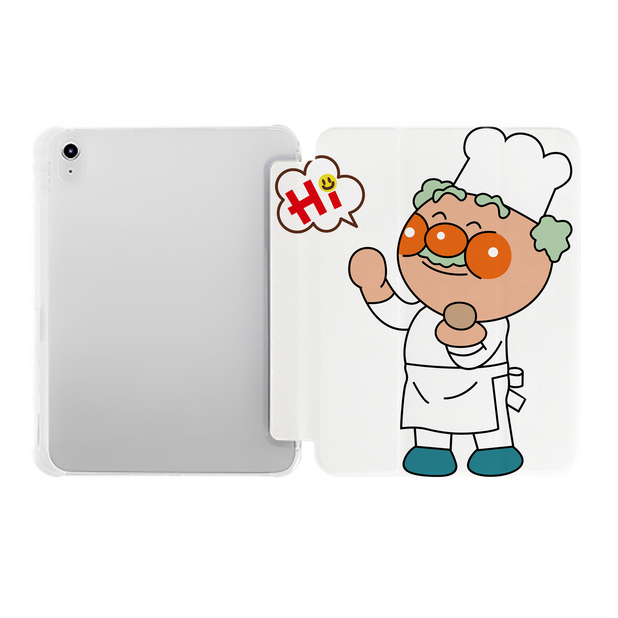 （画像用） アンパンマン Anpanman IPad ケース ペン収納付き 三つ折りスタンド PUレザー×シリコン 対応機種9.5/10.5/10.9インチ